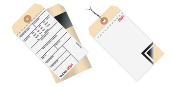 Carbon Style Inventory Tags - 2 Part Printed