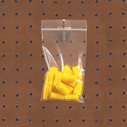 Reclosable Poly Bags – w Hang Hole - 4 Mil